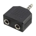 Produktbild: LogiLink CA1002 Audio adapter 3.5 mm 3-pin/M  to 2x 3-pin/F, black ~E~