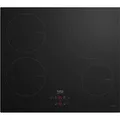 Produktbild: Beko HII 64400 MT-Autarkes Induktionskochfeld, 60 cm breit, 4 Kochzonen, Sensortasten, Timer, rahmenlos (für aufgesetzten oder flächenbündigen E... - Schwarz