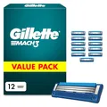 Produktbild: Gillette Mach 3 Turbo Klingen Herren, 12 Original Rasierklingen, Blau - Ersatzklingen Männer für Nassrasierer mit Gleitstreifen für Ein Sanftes Gleiten Und Klingenbeschichtung
