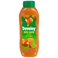 Produktbild: Develey Süß-Sauer Sauce – 875 ml Flasche – Exotisch-fruchtiger Dip mit Aprikose & Essig – Vegan – Perfekt zu Hähnchen, Fisch, Frühlingsrollen, Pommes & asiatischen Gerichten