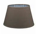 Produktbild: Dirk Davids Leuchten GmbH Lampenschirm Lampenschirm für Tischleuchte in Oval Leinen Olive Braun 24-16-16cm, Für alle Zimmer geeignet