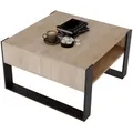 Produktbild: Raumhirsch Furniture Couchtisch, Sonoma Eiche, Schwarz, Holzwerkstoff, 68x45x72 cm, Wohnzimmer, Wohnzimmertische, Couchtische
