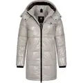 Produktbild: Ragwear Wintermantel Roobie Long super stylischer, gänzender Damen Steppmantel grau XS (34)