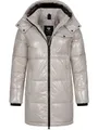 Produktbild: Ragwear Warmer Damen Wintermantel Shiny Steppmantel aus glänzendem Material mit Kapuze Roobie Long YOUMODO Zinc Gr. XS