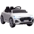 Produktbild: AIYAPLAY Kinder Elektroauto 12V Audi Q8 Kinderauto mit 2,4G Fernbedienung, 2 Motoren MP3 Musik & Hupe, Elektrofahrzeug mit Scheinwerfer, 4 gefederte Räder für 3-4 Jahre Kinder, Weiß