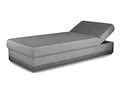 Produktbild: Bett Andre 90x200cm mit Bettkasten - Sofa, Schlafsofa, Regulierbarer Rückenlehne, Bettgestell, Schlafzimmer, Kinderzimmer (Grau (Sawana 05 + 21))