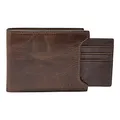 Produktbild: Fossil Brieftasche für Herren Derrick, 100% Leder Bifold Dunkelbraun 11,5 cm L x 2 cm B x 9 cm H ML3685201