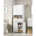 Produktbild: VASAGLE Badezimmerschrank, Badschrank, Badezimmermöbel mit einer Schublade/2 Schubladen, verstellbare Ablagen, offenes Fach - Weiß