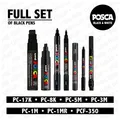Produktbild: Posca Schwarz Set Mit 7 Stifte (PC-17K, PC-8K, PC-5M, PC-3M, PC-1M, PC-1MR,