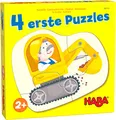 Produktbild: HABA 4 erste Puzzles – Baustelle – Set mit 4 Puzzles ab 2 Jahren, mit Bagger, Laster & Kran-Motiven - 1306181001