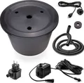 Produktbild: CLGarden Springbrunnenpumpe Set mit kleinem 30l Becken GFK Abdeckung Springbrunnen Pumpe SP1 LED-Beleuchtung Springbrunnenbecken DIY