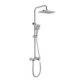 Produktbild: HOME DELUXE Duscharmatur mit Ablage ICONIC Höhe 120 cm (Höhenverstellbar, inkl. Handbrause & Brausenschlauch) verchromt, Duschpaneel mit Thermostat, Brausengarnitur, Regendusche