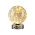 Produktbild: Tischleuchte Akku Lichteffekt Dekolicht Micro LED Kugellampe Kugel warmweiß ambe