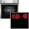 Produktbild: NEFF BX16, Backofen-Set bestehend aus B1DCA0AN0, N 30, Einbaubackofen mit CircoTherm, 60 x 60 cm, Edelstahl und T16SBN1L0, N50, autarkes Elektrokochfeld, 60 cm, Schwarz, mit Rahmen aufliegend