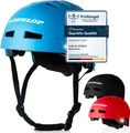 Produktbild: DUNLOP SPORTS Fahrradhelm Kinder Jugendliche Erwachsene - Test - Leichter robuster Urban Allrounder Helm, 14 Fach belüftet, Schnellverschluss, Auto Kopfanpassung BLAU, Gr. L