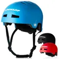 Produktbild: DUNLOP SPORTS Fahrradhelm Kinder Jugendliche Erwachsene - Test Sehr Gut - Leichter robuster Urban Allrounder Helm, 14 Fach belüftet, Schnellverschluss, Auto Kopfanpassung (Blau, L (58-61cm))
