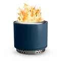 Produktbild: Solo Stove Feuerschale Bonfire 2.0 mit Standfuß | Feuerstelle für Raucharme Holzverbrennung, Herausnehmbare Auffangschale, Mobile Outdoor Feuertonne für Unterwegs, Edelstahl, 49,5x44,5cm, 11,4kg, Blau