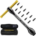 Produktbild: Lezyne Torque Drive Drehmomentschlüssel 2-10 Nm Mit Bits Schwarz/gold
