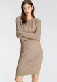 Produktbild: Strickkleid Mini-Länge mit Ajourstrickmuster aus Viskosemischung, Gr. 38 - N-Gr, sand melange N-Gr