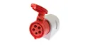 Produktbild: 32A 5P 400V Feststeckdose rot IP44 125-6 Feststeckdosen