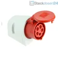 Produktbild: PCE 125-6 CEE Wandsteckdose 32A 5-Polig 6h Shark IP44 CEE Stecker CEE Kupplung