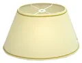 Produktbild: Lampenschirm Oval Creme + Gold Soutaches 25-15-16 Nippel Loch 13mm Oben