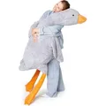 Produktbild: Deluxe übergroßes Gänse-Plüschtier - 190 cm – Weicher, umarmbarer Begleiter in Weiß und Grau - Grau