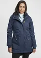 Produktbild: OXMO OXBella Damen Parka Übergangsmantel Lange Jacke mit Kapuze Pattentaschen Regular fit