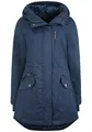 Produktbild: OXMO OXBella Damen Parka Übergangsmantel Lange Jacke mit Kapuze Pattentaschen Regular fit, Größe:L, Farbe:INSIGNIA B (791991)