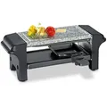 Produktbild: Küchenprofi Raclette-Grill Twin, Schwarz, Metall, Kunststoff, Stein, 10x11x31 cm, Tragegriff, antihaftbeschichtete Raclette-Pfännchen, abnehmbare Steinplatte, Küchengeräte, Tischgrills & Fondues, Raclette-Grills