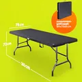 Produktbild: CASARIA Gartentisch Klapptisch Campingtisch Klappbar Kunststoff 183x75x73cm Neu