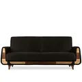 Produktbild: Konsimo® 3-Sitzer-Schlafsofa, Anthrazit, Holz, Holzwerkstoff, Textil, 230x98x98 cm, Wohnzimmer, Sofas & Couches, Schlafsofas