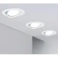 Produktbild: 3-er Set schwenkbare LED Einbauleuchten Base Coin Weiß/Metall Paulmann 93423