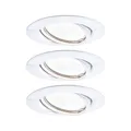 Produktbild: Paulmann Einbauleuchte LED Coin Base rund 5W Weiß IP23 sprühwassergeschützt 3er-Set schwenkbar