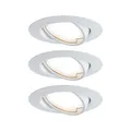 Produktbild: Paulmann LED Einbauleuchte Base Coin 3er Basisset weiß 9 cm schwenkbar