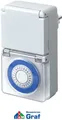 Produktbild: BRENNENSTUHL Zeitschaltuhr MMZ 44, mechanische Timer-Steckdose IP44 weiß #842913