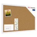 Produktbild: ALLboards Pinnwand mit Weißem Holz Rahmen 60x40cm Korktafel Korkwand Pinnwand Kork