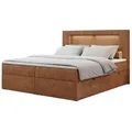 Produktbild: Boxbett mit Bettkasten Gold 5 , orange , Maße (cm): B: 160 H: 103
