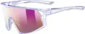 Produktbild: uvex skyryse - Sportbrille für Damen und Herren - starker Schutz vor Sonnenstrahlung - direkte Rahmenbelüftung - transparent purple/lavender mirror - one size