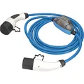 Produktbild: as-Schwabe MODE 3 mit ROCO Stromzähler Ladekabel für Elektroautos Typ 2 auf Typ 2 blau 230 V, 16 A, 3,6 KW, 5,0 m