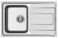 Produktbild: Küchenspüle 79x50cm Einbauspüle Alea Edelstahlspüle 1 Becken Spüle 2x Hahnloch