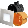 Produktbild: HEITRONIC 2,6-W-LED-Einbaupanel Nizza, passt in Schalter-und Hohlwanddosen, eckig, IP20, Edelstahl