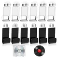Produktbild: RTSHUK Schallplatten Wandhalterung, 12 Pcs Vinyl Record Hangers Transparent Vinyl Wandhalterung Acryl Schallplattenregal ohne Bohren for Collection Magazine Office Decoration