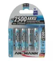 Produktbild: Ansmann Akku Mignon 2500mAh NiMH 1,2V AA 4er-Set