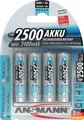 Produktbild: ANSMANN NiMH Akku Mignon AA Typ 2500 (min. 2400 mAh) maxE 4-er Packung