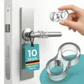 Produktbild: Türstopper Klinke 10 Stück – Türklinkenpuffer transparent aus Silikon, Türgri...