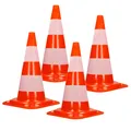 Produktbild: 4er Pack Warnkegel Warnleitkegel Verkehrsleitkegel Pylon Sicherheit 47 cm Kegel