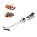 Produktbild: FUXTEC Akku Motorsense 2x20V FX-E2MSSET– Schnittbreite 25,5 – 35cm, 10Kg leicht, bis zu 6000 U/min (mit Akku & Ladegerät)