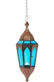 Produktbild: Marrakesch Orient & Mediterran Interior Hängewindlicht Indische Hängelaterne Lalita - Blau (1 St), Handarbeit