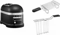 Produktbild: KitchenAid Paket 1, Toaster + Brötchenaufsatz Artisan 5KMT2204, Farbe:Gusseisen Schwarz